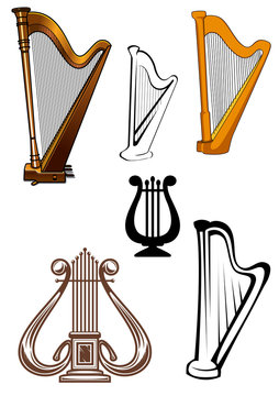 Harps ans lyres stringed musical instruments