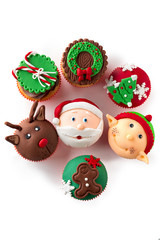 Fototapeta premium Christmas cupcakes