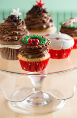 variation of  Christmas cupcakes