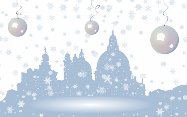 Soft winter background with space for text - illustration