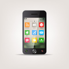 Touchscreen Mobile phone with metro style Icon menu