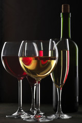 Red and white wine