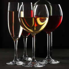 Red and white wine