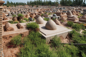 Old Uyghur tombs in Kashgar, Xinjiang, Province, Western China