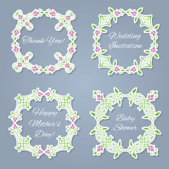 Floral frames set for the images or text