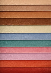 Textile materials variety shades of vivid colors