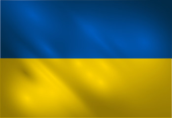 Ukraine waving flag vector