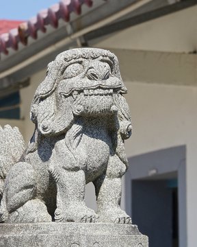 The traditional style of lion guardian at home