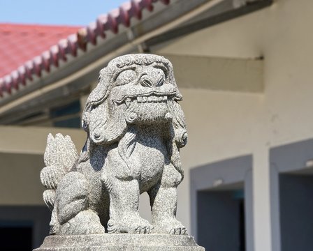 The traditional style of lion guardian at home