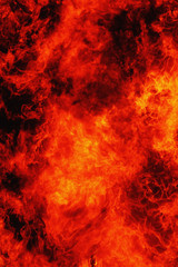 Fototapeta na wymiar flame fire on an oil rig (ecological disaster)