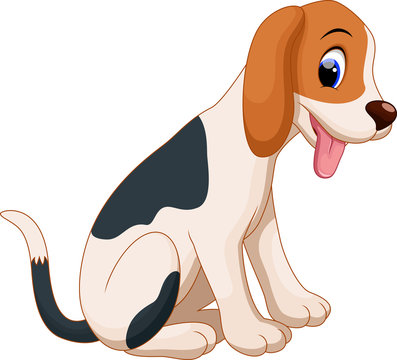 recommend clip art: Cute dog cartoon