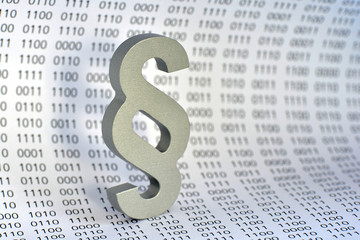 Datenschutz, Paragraph, binär, BDSG, Recht, Internet, IT