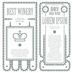 Vector frames for business, envelope, invitations and greeting d