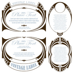 Vector abstract label from bound lines & shapes