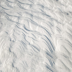 Frozen snow pattern