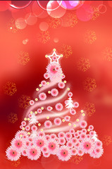 Christmas Greeting Card. Merry Christmas lettering