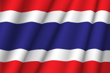 Fototapeta premium Fabric Flag of Thailand