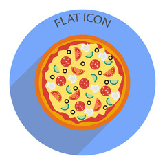 Italian pizza. Vector illustration