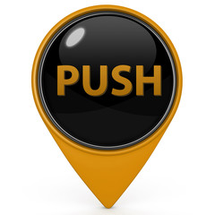 push pointer icon on white background