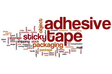 Adhesive tape word cloud