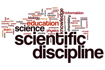 Scientific discipline word cloud