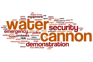 Water cannon word cloud