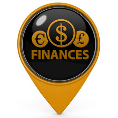 Finance pointer icon on white background