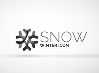 Christmas snowflake company logo design