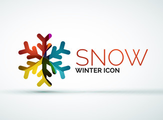 Christmas snowflake company logo design