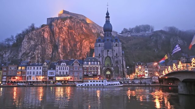Evening in Dinant, Belgium