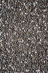 Top view of chia seeds