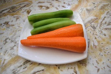 peeled vegetables