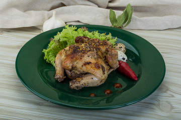 Quail grilled