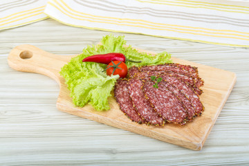 Sliced salami