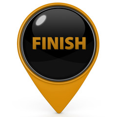 Finish pointer icon on white background