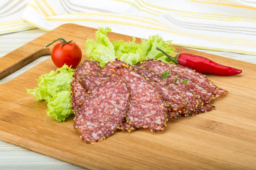 Sliced salami