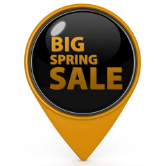 Spring sale pointer icon on white background