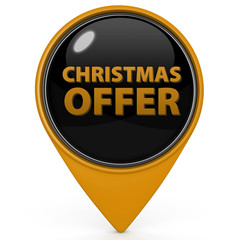 Christmas offer pointer icon on white background