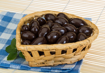 Almond in chocolate
