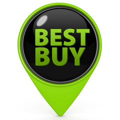Best buy pointer icon on white background