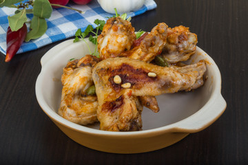 Roasted chicken wings