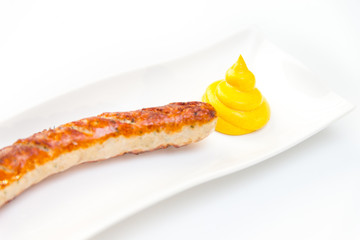 Rostbratwurst mit Senf