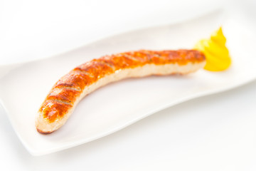 Rostbratwurst mit Senf