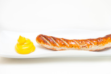 Rostbratwurst mit Senf