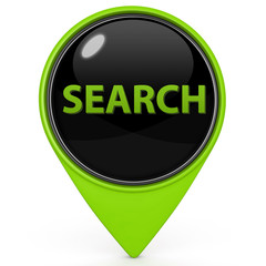 search pointer icon on white background