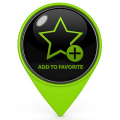 Favorite pointer icon on white background