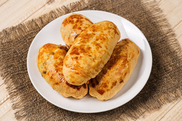 Homemade patty with apple jam