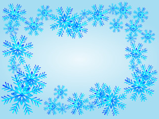 Christmas background of snowflakes.