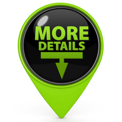 More details pointer icon on white background