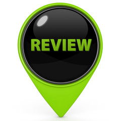 Review pointer icon on white background